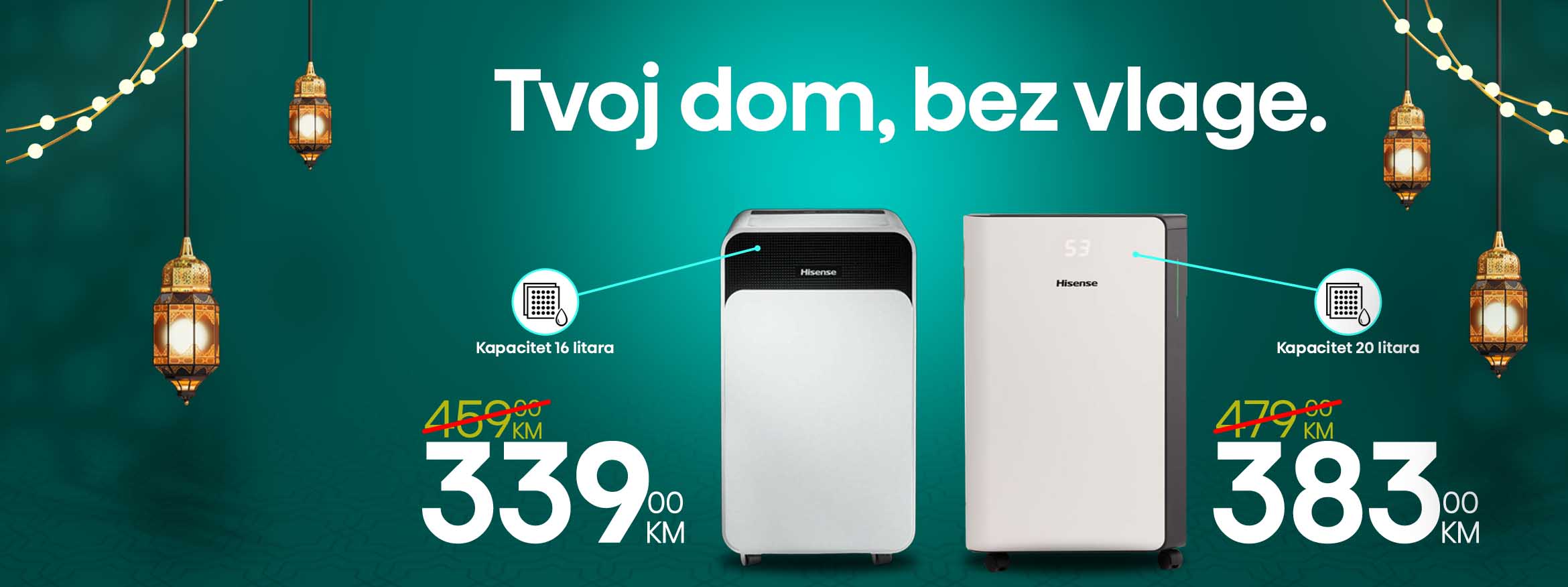 Tvoj dom bez vlage! Hisense odvlaživači