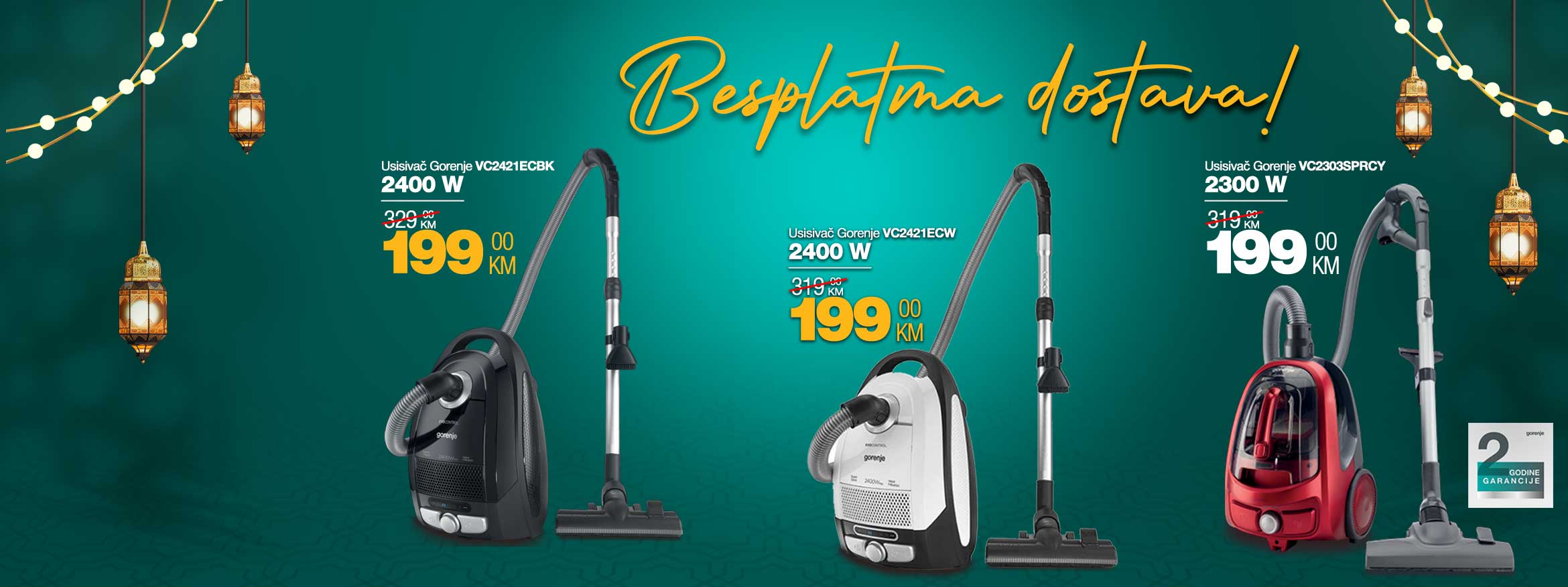 Besplatna dostava - usisivači Besplatna dostava - usisivači