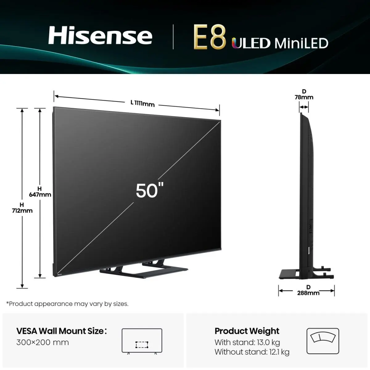 50 '' 50E8Q | Hisense ULED MiniLED Smart TV 4K 144 Hz - Slika 13