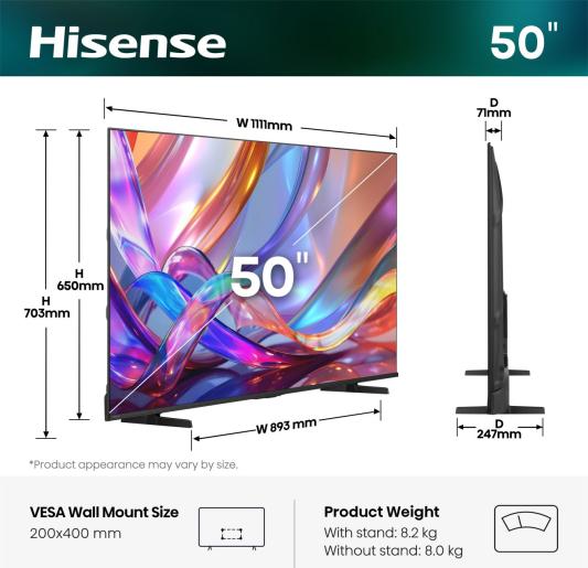 50 '' 50E7S | Hisense Hi-QLED Smart TV 4K 60 Hz - Slika 10