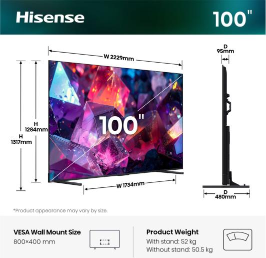 100 '' 100E7S Pro | Hisense Hi-QLED Smart TV 4K 144 Hz - Slika 11