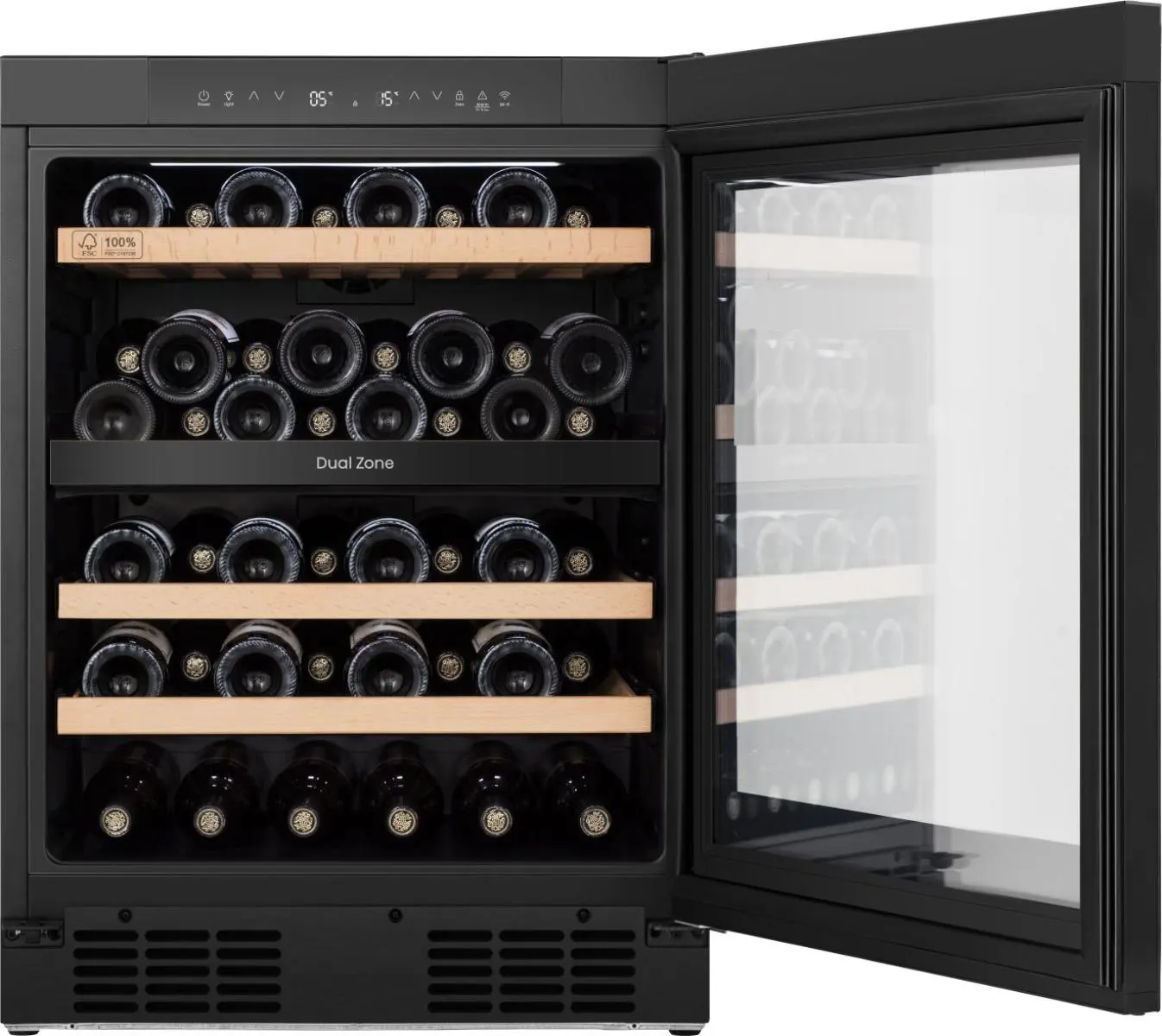 RW3N122GALF Hisense Vinski hladnjak, Samostojeća vitrina za vino, Crna, 128 l