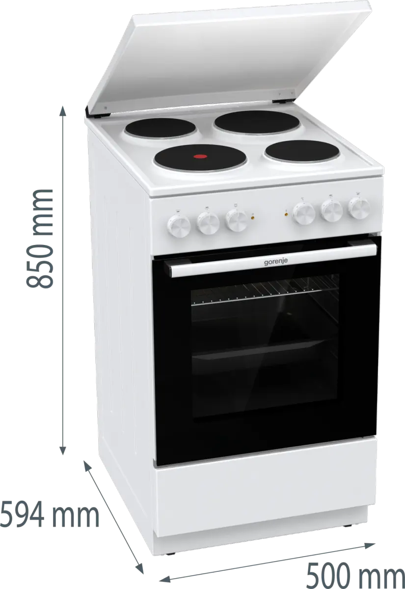 GE5A23WH Gorenje G400 Električni štednjak, 50 cm