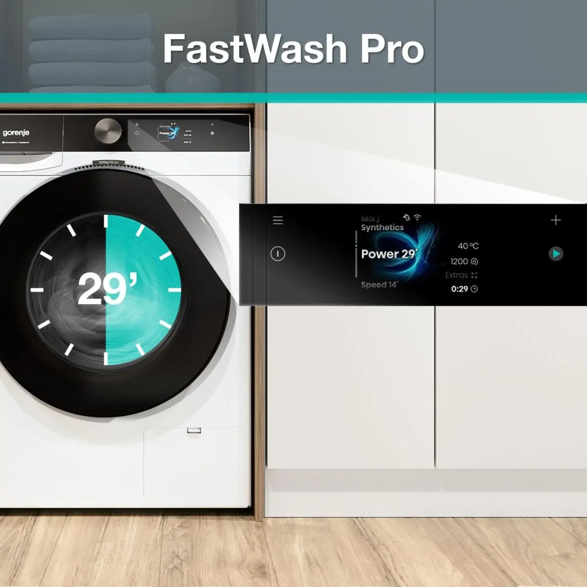 WG894A1P1 Gorenje G800 Veš mašina, 9 kg, 1400 rpm