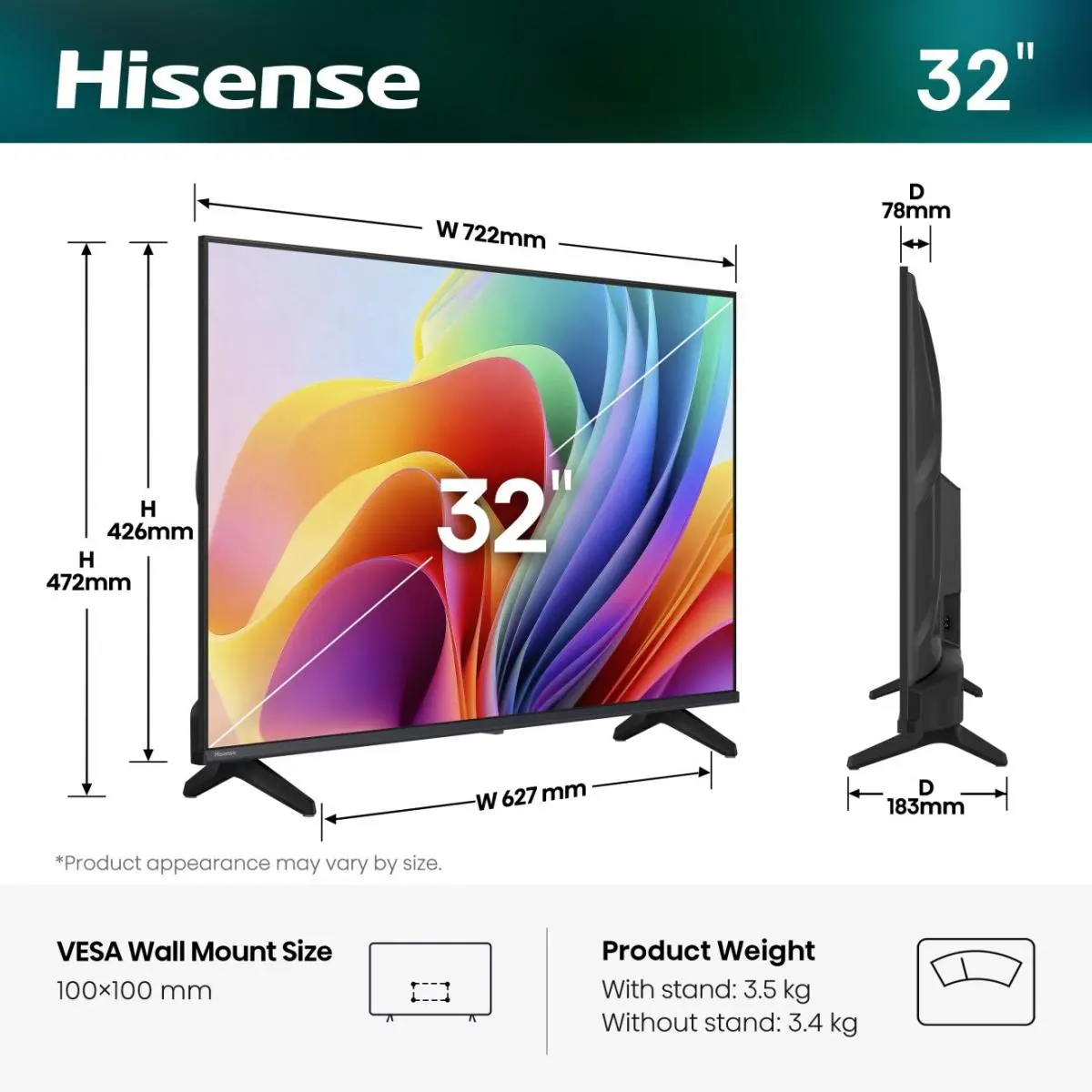 32 ” 32A4S | Hisense HD Smart TV HD 60 Hz