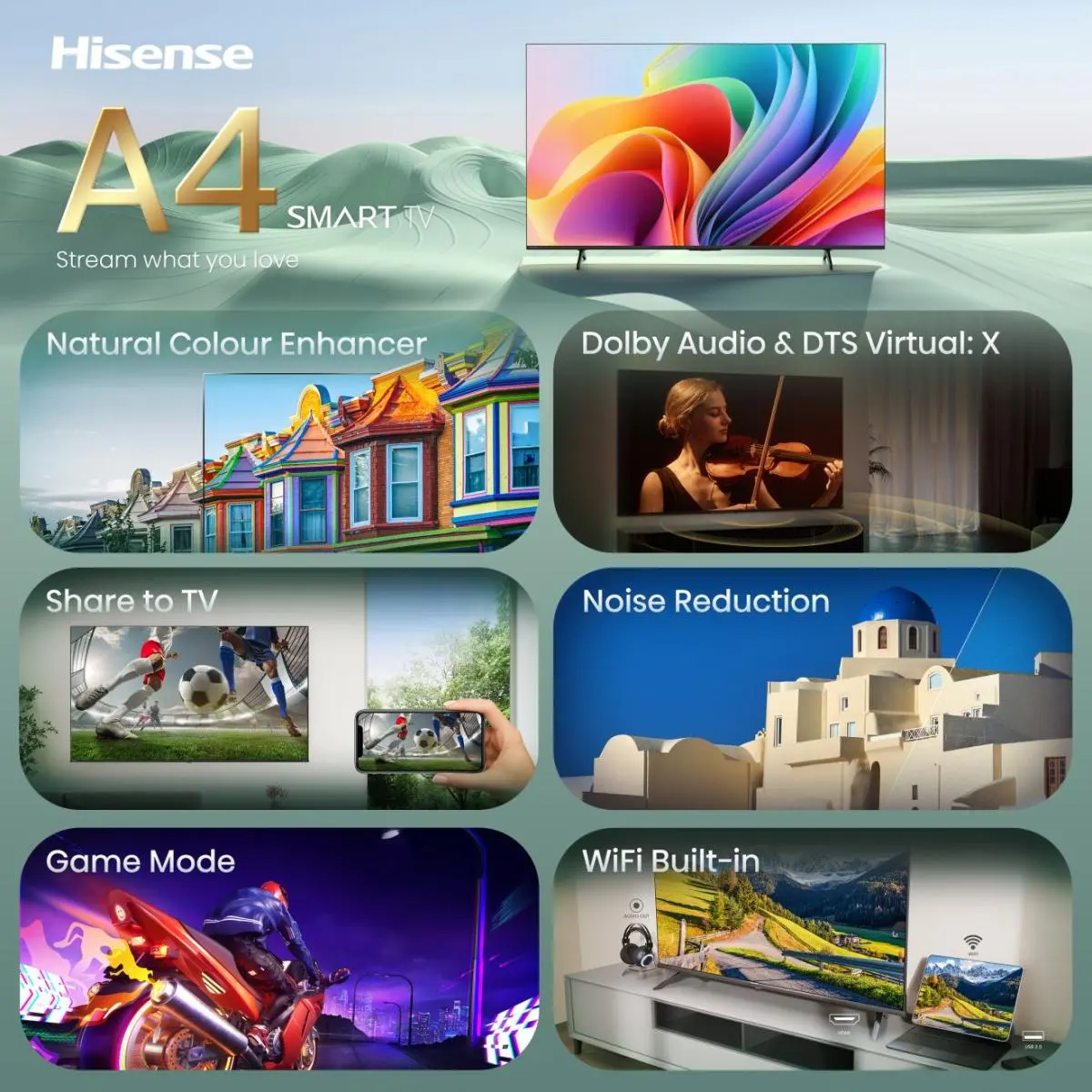 32 ” 32A4S | Hisense HD Smart TV HD 60 Hz